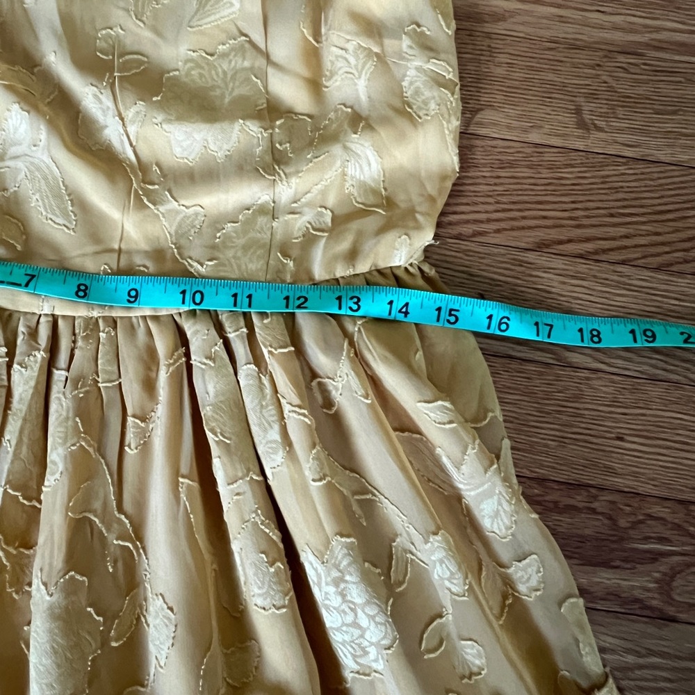 Lulus Ruffle Yellow Jacquard Dress - Picture 10 of 10